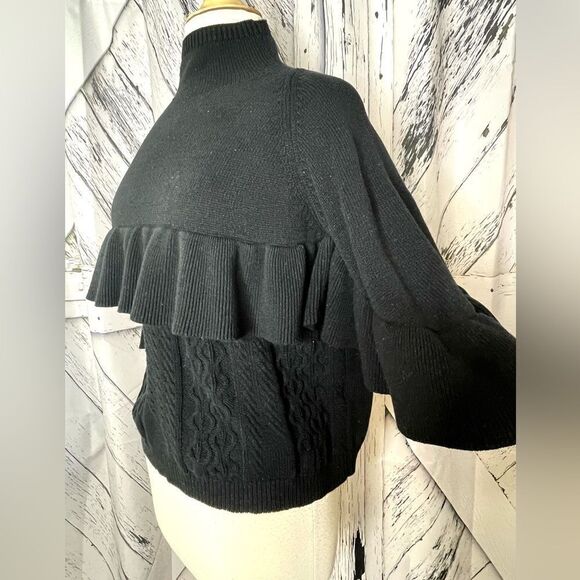 Project Naadam Volta Ruffle Cable Knit Sweater M - Picture 4 of 7